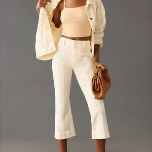 Pilcro Cream Cropped Pants